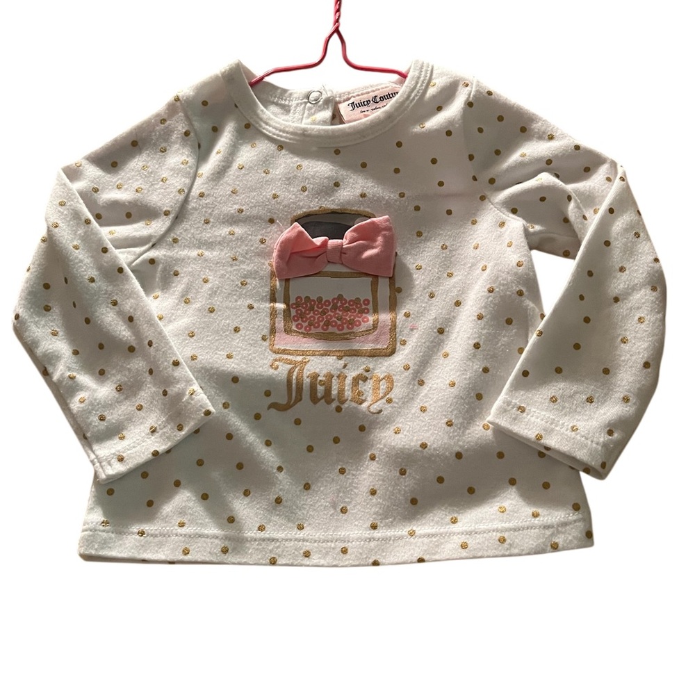 Bird by Juicy Couture White and Gold Long Sleeve Tee